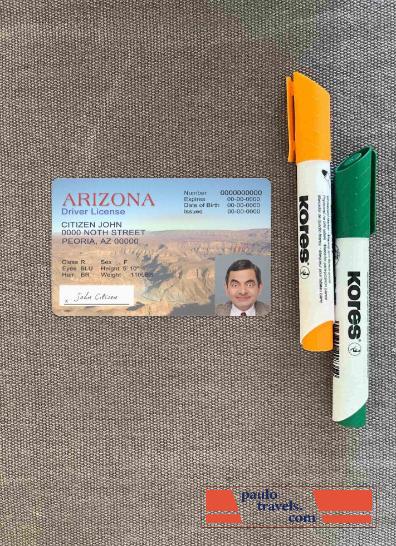 USA Arizona driving license version 2 photolook FRONT PSD template